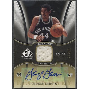 2006/07 SP Game Used #GG George Gervin Legendary Fabrics Jersey Auto #21/50