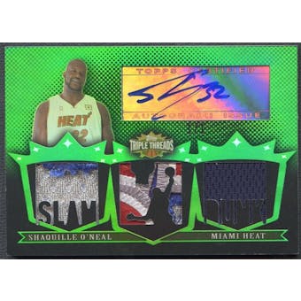 2007/08 Topps Triple Threads #101 Shaquille O'Neal Emerald Patch Auto #1/1