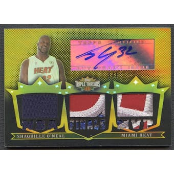 2007/08 Topps Triple Threads #102 Shaquille O'Neal Gold Patch Auto #1/1