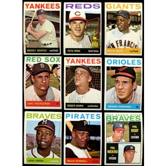 1964 Topps Baseball Near Complete Set (VG-EX)