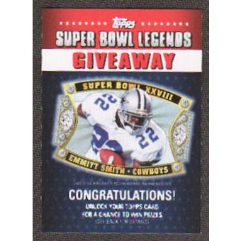 2011 Topps Super Bowl Legends Giveaway #SBLG5 Emmitt Smith