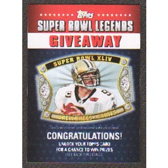 2011 Topps Super Bowl Legends Giveaway #SBLG9 Drew Brees