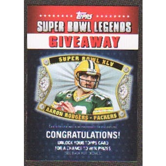 2011 Topps Super Bowl Legends Giveaway #SBLG10 Aaron Rodgers