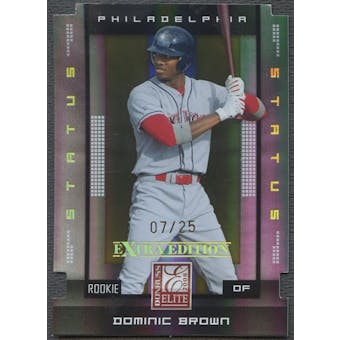 2008 Donruss Elite Extra Edition #121 Dominic Brown Status Gold Rookie #07/25