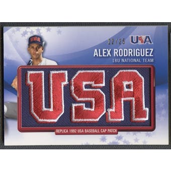 2011 Bowman #RPR25 Alex Rodriguez USA Baseball Retro Patch #22/25