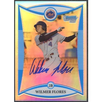 2008 Bowman Chrome Draft Prospects #BDPP111 Wilmer Flores Refractor Auto #031/500