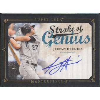 2007 UD Masterpieces #JH Jeremy Hermida Stroke of Genius Signatures Auto