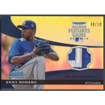 2012 Bowman Chrome #ER Enny Romero Futures Game Patch #08/10