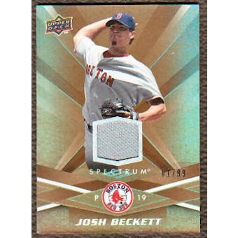 2009 Upper Deck Spectrum Gold Jersey #11 Josh Beckett /99