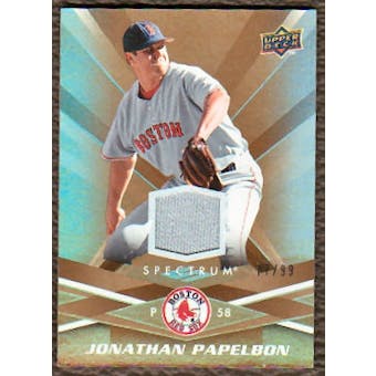 2009 Upper Deck Spectrum Gold Jersey #15 Jonathan Papelbon /99