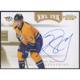 2011/12 Panini Contenders #32 Blake Geoffrion NHL Ink Gold Auto #15/25