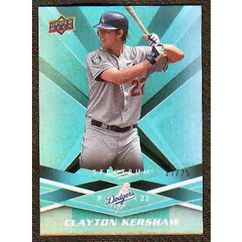 2009 Upper Deck Spectrum Turquoise #53 Clayton Kershaw /25