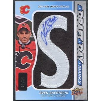 2012/13 SP Game Used #DDMSB8 Sven Baertschi Draft Day Marks Patch Letter "S" Auto #19/35