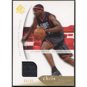 2005/06 SP Authentic #66 Chris Webber Limited Extra Patch #03/25