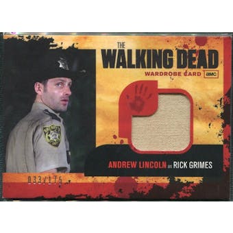 2013 Cryptozoic 2011 The Walking Dead Wardrobe Memorabilia #M1 Rick Grimes 33/175