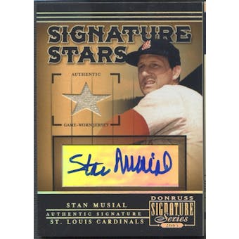 2005 Donruss Signature #11 Stan Musial Signature Stars Material Jersey Auto