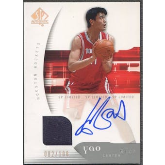 2005/06 SP Authentic #30 Yao Ming Limited Jersey Auto #082/100