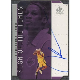 1998/99 SP Authentic #DR Dennis Rodman Sign of the Times Silver Auto