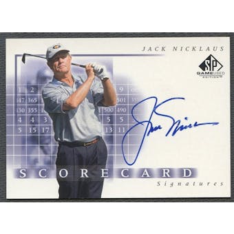2002 SP Game Used #SSJN Jack Nicklaus Scorecard Signatures Auto SP /40