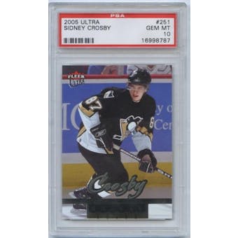 2005/06 Fleer Ultra #251 Sidney Crosby Rookie Card RC SSP PSA 10 Gem Mint
