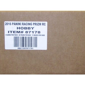 2016 Panini Prizm Racing Hobby 12-Box Case