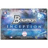 2016 Bowman Inception Baseball Hobby Box