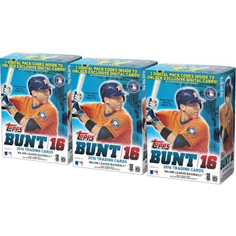 2016 Topps BUNT Baseball 11-Pack Box (Lot of 3)
