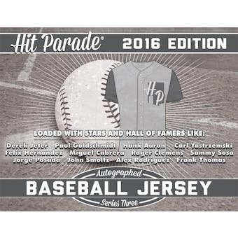 2016 Hit Parade Autographed Baseball Jersey Hobby Box - Series 3 - Derek Jeter & Hank Aaron!!!