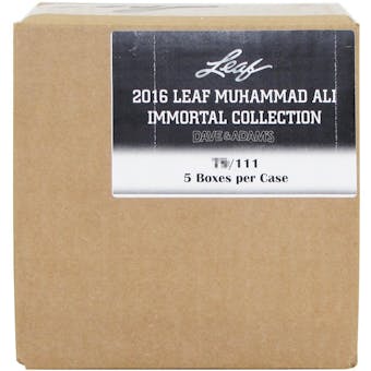 2016 Leaf Muhammad Ali - Immortal Collection Hobby 5-Box Case