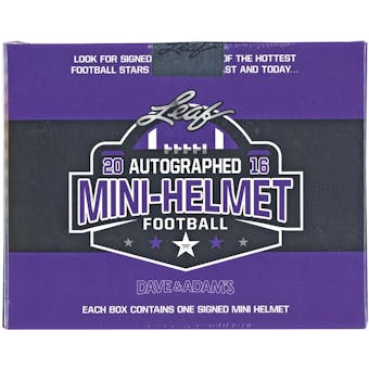 2016 Leaf Autographed Mini-Helmet Football Hobby Box