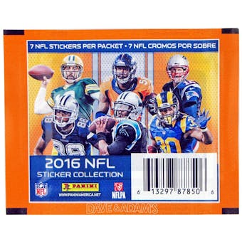 2016 Panini NFL Football Sticker Pack