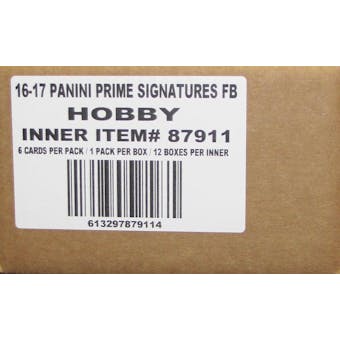 2016 Panini Prime Signatures Football Hobby 12-Box Case