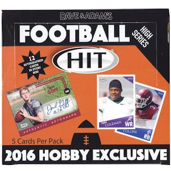 2016 Sage Hit High Series Football Hobby Box
