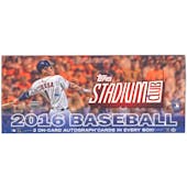 2016 Topps Stadium Club Baseball Hobby Box