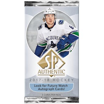 2017/18 Upper Deck SP Authentic Hockey Hobby Pack