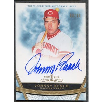 2011 Topps Tier One #JB Johnny Bench Top Tier Auto #89/99
