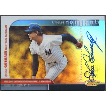 2003 Finest #GG Goose Gossage Finest Moments Refractor Auto