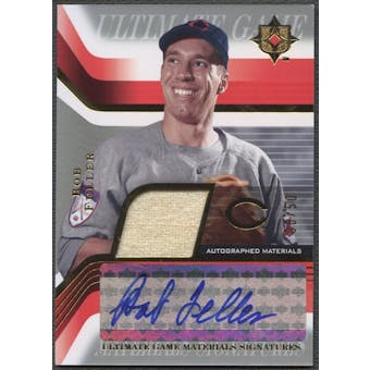 2004 Ultimate Collection #BF Bob Feller Game Materials Jersey Auto #08/50