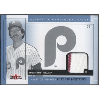 2005 Classic Clippings #MS Mike Schmidt Cut of History Single Blue Jersey