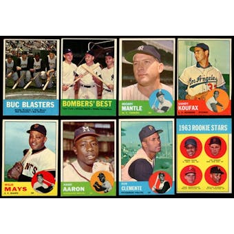 1963 Topps Baseball Near Complete Set (EX+) (No Rose)