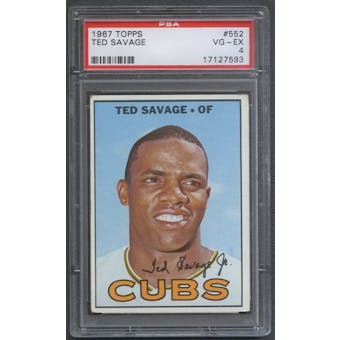 1967 Topps Baseball #552 Ted Savage PSA 4 (VG-EX) *7593