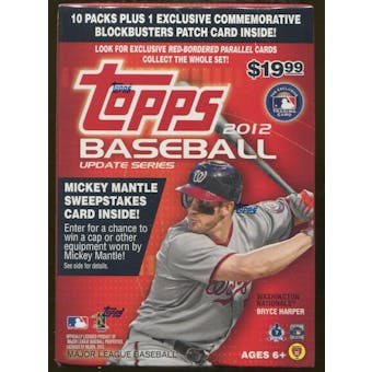 2012 Topps Update Baseball 10-Pack Box (PLUS 1 Commemorative Patch)