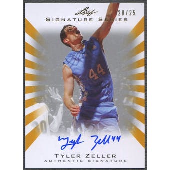 2012/13 Leaf #TZ2 Tyler Zeller Signature Gold Auto #20/25