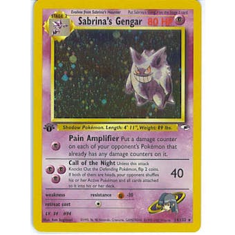 Pokemon Gym Heroes 1st Edition Single Sabrina's Gengar 14/132