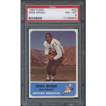 1962 Fleer Football #35 Gene Mingo PSA 8 (NM-MT) *9844