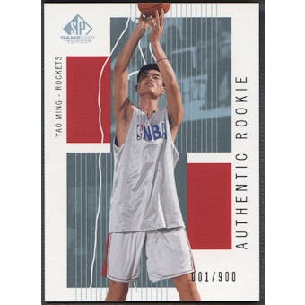 2002/03 SP Game Used #104 Yao Ming Rookie Jersey #001/900