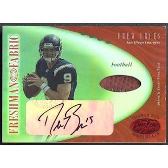 2001 Leaf Certified Materials #134 Drew Brees Mirror Red Ball Auto #131/150