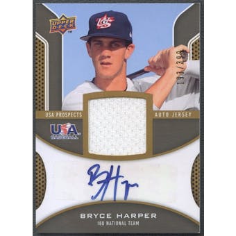 2009 Upper Deck Signature Stars USA #BH Bryce Harper Star Prospects Jersey Auto #193/399