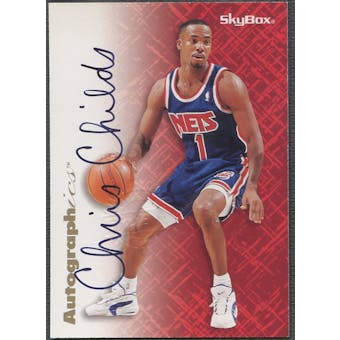 1996/97 SkyBox Premium #13 Chris Childs Autographics Auto