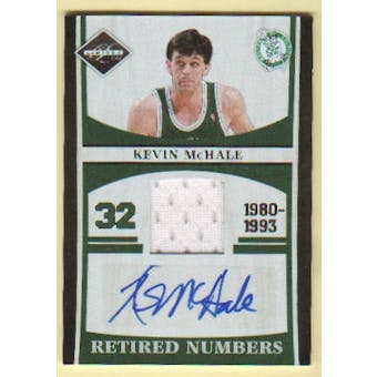 2011/12 Panini Limited Retired Numbers Materials Signatures #4 Kevin McHale Autograph 3/25